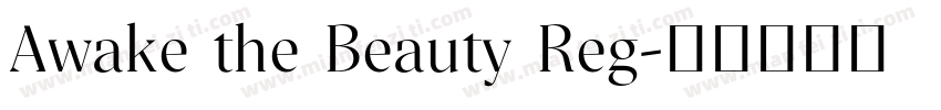 Awake the Beauty Reg字体转换